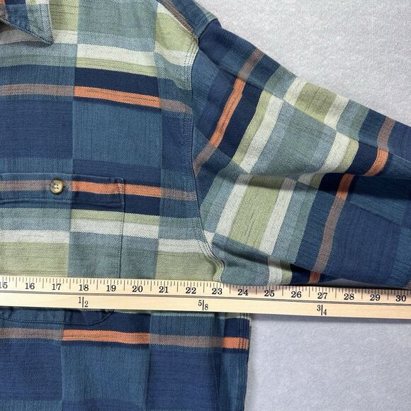 The Territory Ahead Southwestern Aztec Shirt Men's XXL Long Sleeve Blue Flannel - Picture 11 of 12